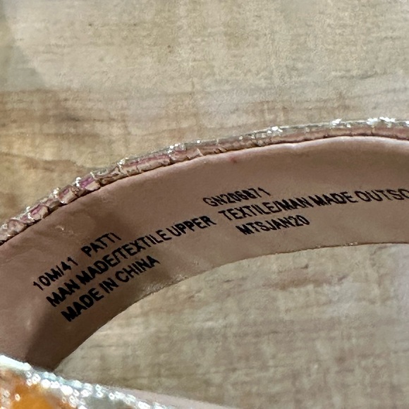 BCBGeneration gold metallic open toe wedge PATTI heels shoes slide sandal - Picture 4 of 16